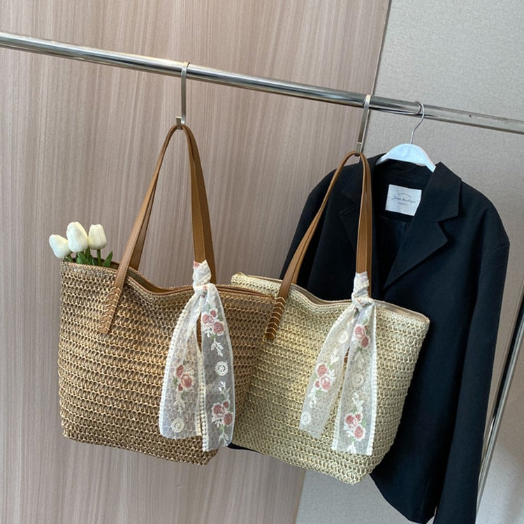 Handmade Woven Tote Bag for Women – Large Summer Beach &amp; Everyday Carry Bag