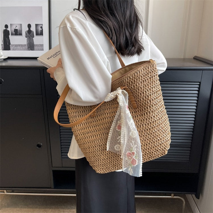 Handmade Woven Tote Bag for Women – Large Summer Beach &amp; Everyday Carry Bag