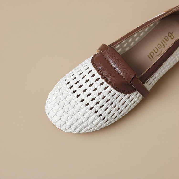 Woven Slip-On Loafers for Women – Breathable Casual Walking Flats