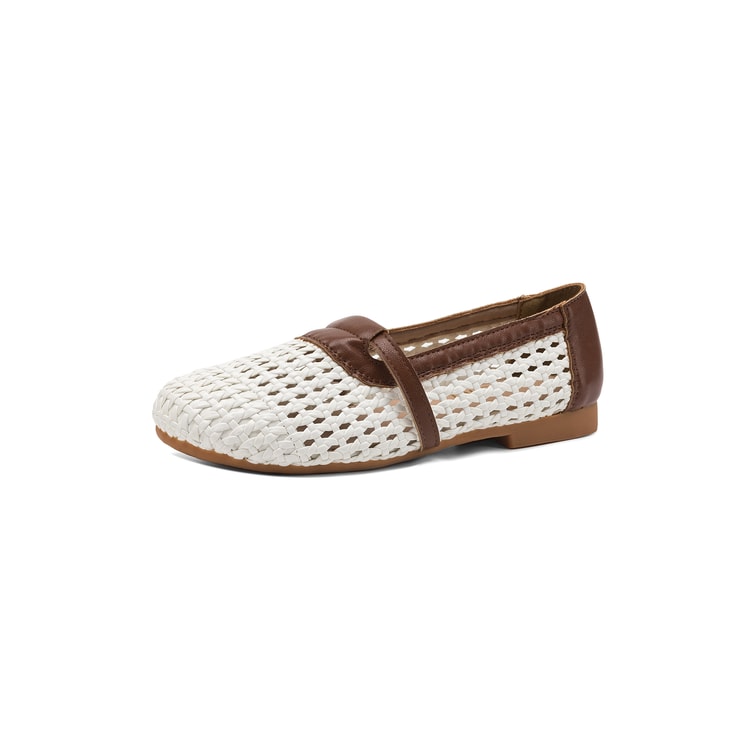 Woven Slip-On Loafers for Women – Breathable Casual Walking Flats
