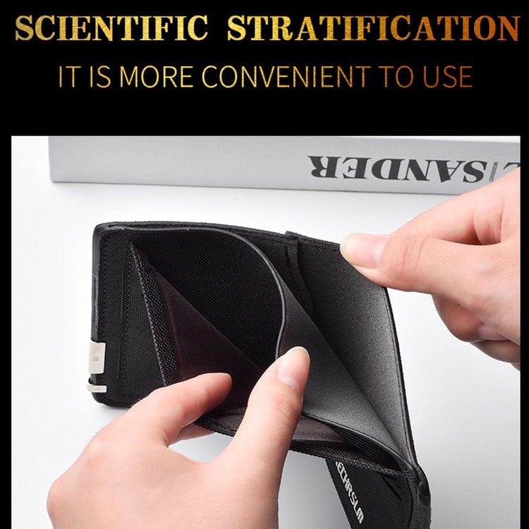 Ultra-Thin Canvas Wallet for Men – Slim Vertical Card Holder
