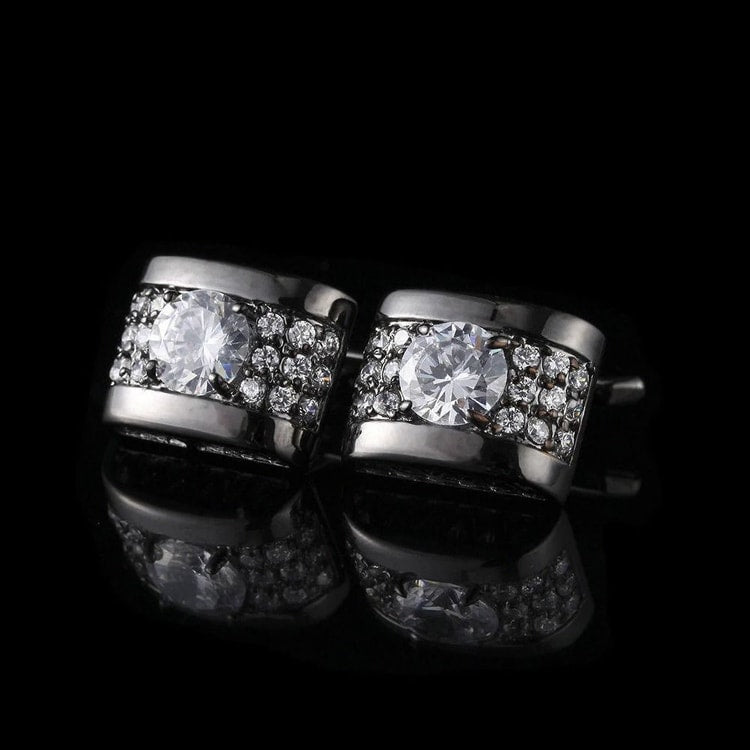 Rhinestone Cufflinks for Men – Elegant Formal Shirt &amp; Suit Accessories