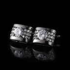 Rhinestone Cufflinks for Men – Elegant Formal Shirt &amp; Suit Accessories