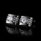 Rhinestone Cufflinks for Men – Elegant Formal Shirt &amp; Suit Accessories