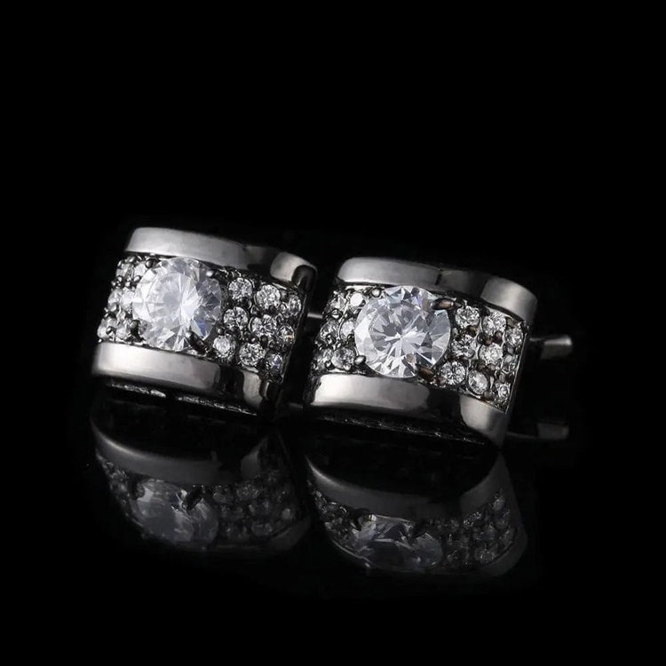 Rhinestone Cufflinks for Men – Elegant Formal Shirt &amp; Suit Accessories