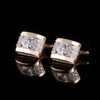 Rhinestone Cufflinks for Men – Elegant Formal Shirt &amp; Suit Accessories