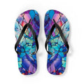 Glass Mosaic Flip Flops Colorful Summer Sandals Beach Footwear Unique Gift for Her