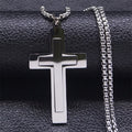 Stainless Steel Cross Pendant Necklace for Men & Women