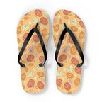 Pumpkin &amp; Autumn Leaves Flip Flops – Fall Harvest Casual Sandals