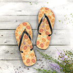 Pumpkin &amp; Autumn Leaves Flip Flops – Fall Harvest Casual Sandals