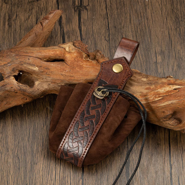 Viking-Style Medieval Belt Pouch – Retro Coin Purse & Waist Bag