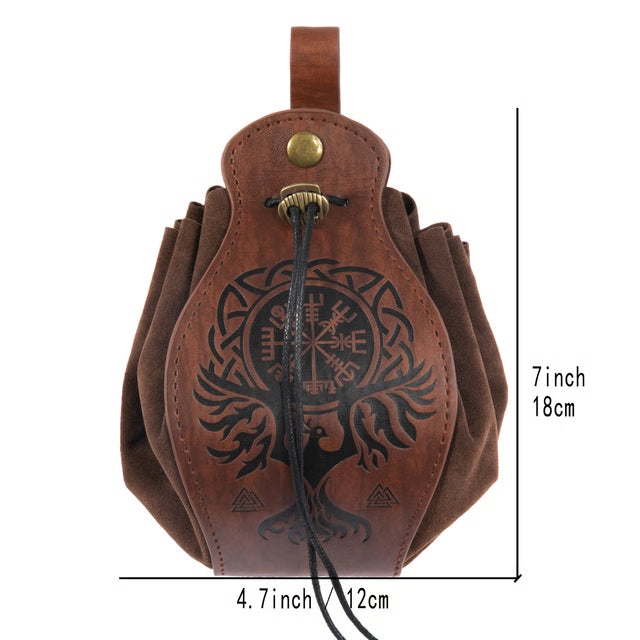 Viking-Style Medieval Belt Pouch – Retro Coin Purse & Waist Bag