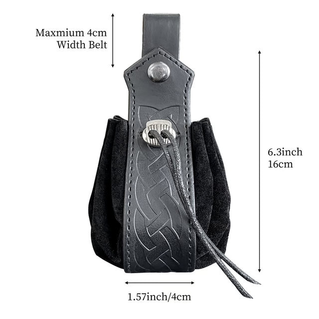 Viking-Style Medieval Belt Pouch – Retro Coin Purse & Waist Bag