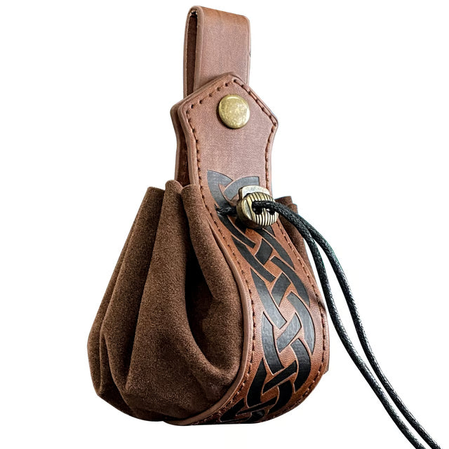 Viking-Style Medieval Belt Pouch – Retro Coin Purse & Waist Bag