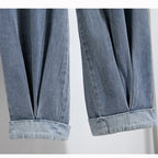 Women's High Elastic Waist Harem Jeans – Relaxed Fit Denim Pants