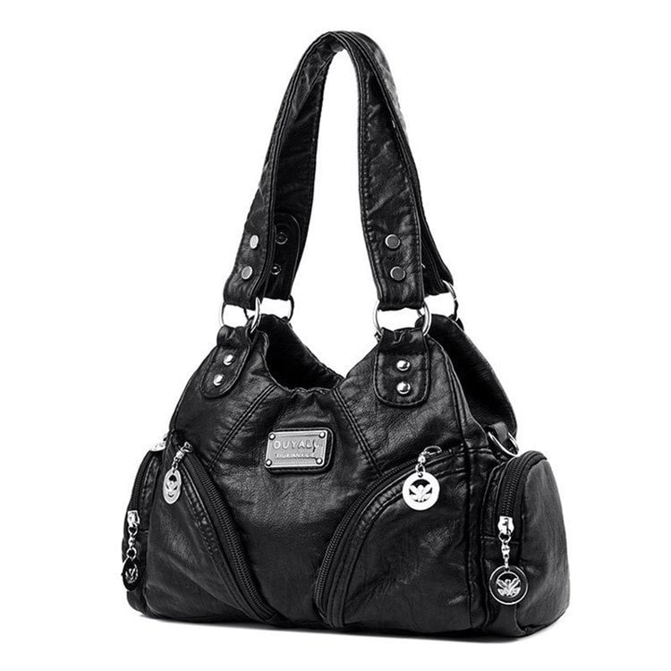 Mini PU Leather Crossbody Bag for Women – Black Shoulder Handbag